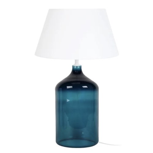 ou acheter luminaire verre pas cher Lampe de chevet bouteille verre pétrole et blanc