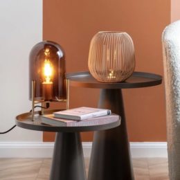 Lampe à Poser En Verre Paris Prix, Miel/marron, 52 Cm - Neuf