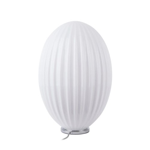 ou trouver lampe en verre deco chic Lampe à poser en verre H45cm blanc