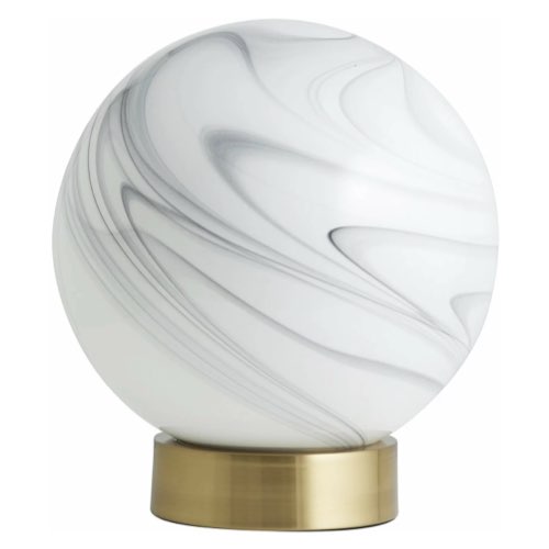 ou trouver luminaire en verre design Lampe à poser boule en verre effet marbre 28 cm Fauna 
