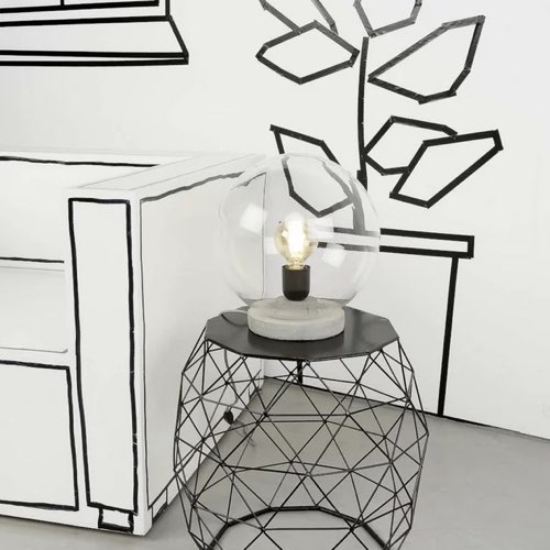 ou trouver luminaire en verre design Lampe à poser en verre et en béton