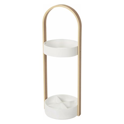 ou trouver porte parapluie design Porte-parapluies en bois et acier blanc Bellwood - Umbra