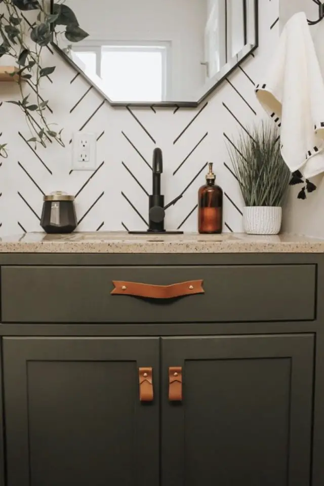 relooking meuble bouton poignee exemple salle de bain mobilier cuir meuble sous vasque