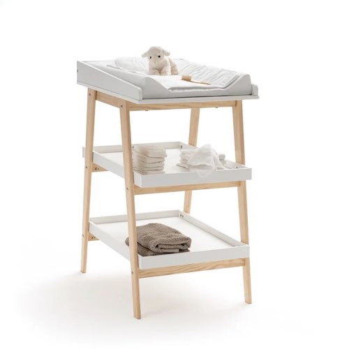 chambre bebe garcon la redoute Table à langer bois et blanc