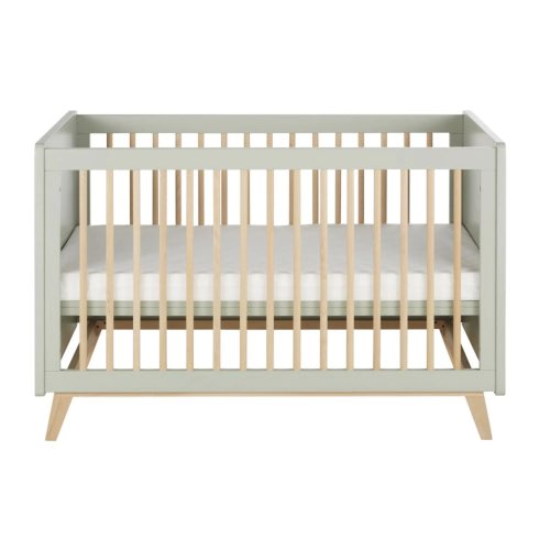 chambre bebe garcon maisons du monde Lit vintage bébé à barreaux 60x120 bicolore vert sauge