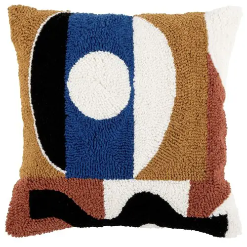 deco canape coussin maisons du monde Housse de coussin à bouclettes imprimé multicolore 40x40