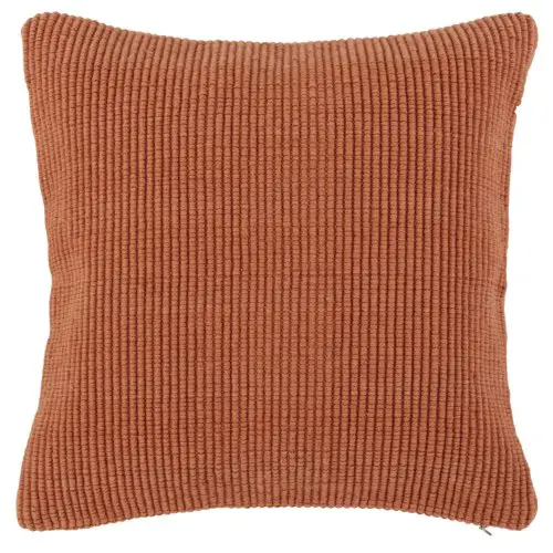 deco canape coussin maisons du monde Housse de coussin en polyester recyclé et coton terracotta 40x40