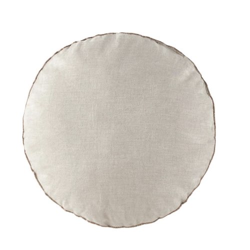 deco canape moderne la redoute Coussin rond en lin lavé