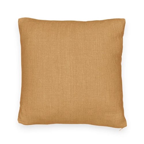 deco canape moderne la redoute Housse de coussin en lin lavé ocre