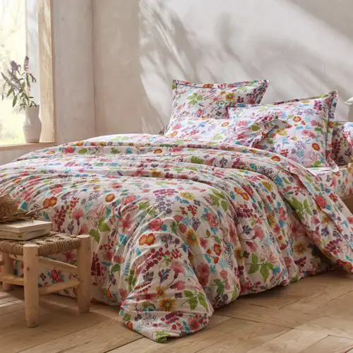 deco chambre reussie blancheporte Linge de lit Kelly en coton imprimé floral