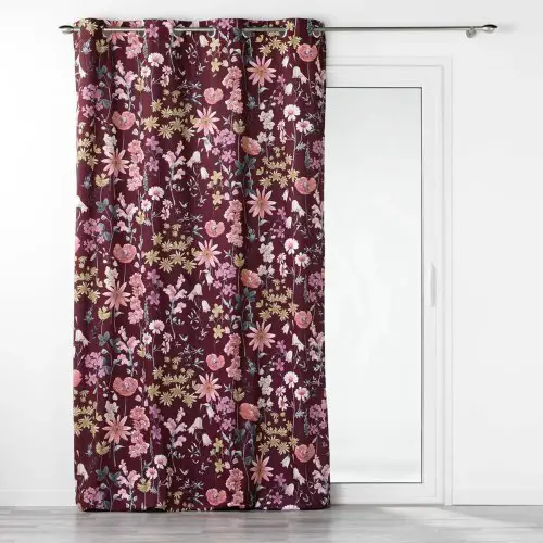 deco couleur prune maisons du monde Rideau effet velours prune 140x240cm