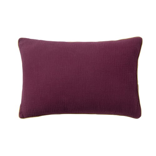 deco couleur prune maisons du monde Housse de coussin en coton aubergine 40x60