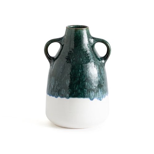 deco fleur tendance objet pas cher Vase décoratif en céramique H27 cm, Aponia bi-colore