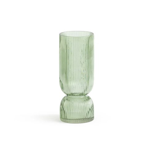 deco objet bord de mer la redoute Vase en verre strié H26 cm