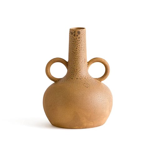 deco pour plantes sechees pas cher Vase décoratif en céramique H29cm marron