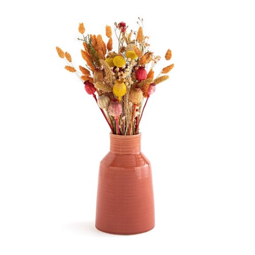deco pour plantes sechees pas cher Vase en céramique H23 cm Pastela couleur terracotta