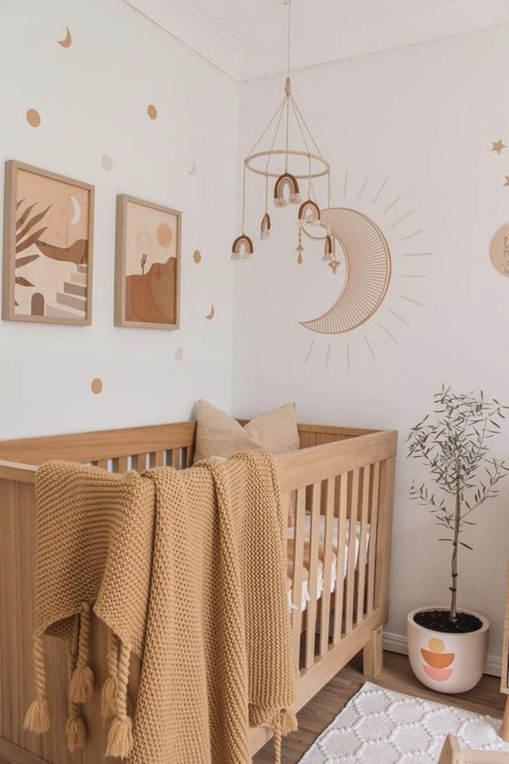 decor chambre bebe garcon idee blanc bois terracotta couleur moderne tendance douceur chaleureux