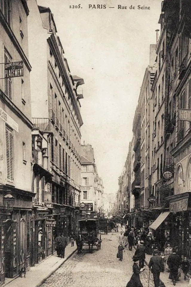 decor style belle epoque carte postale photographie ancienne rue de Paris 1900