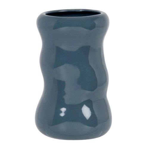 decoration au quotidien vase fleurs Vase en dolomite bleue H15