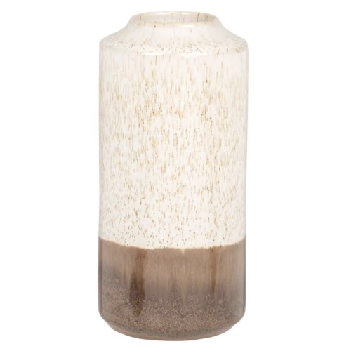 joli vase a offrir maisons du monde Vase en grès beige et marron H22