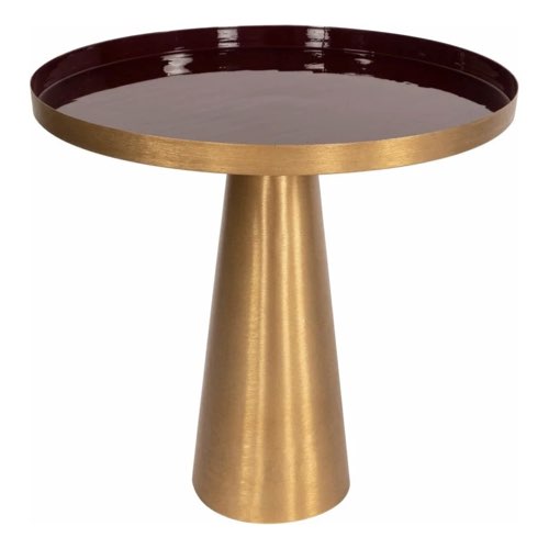 meuble deco couleur prune la redoute Table d’appoint Mrison laiton doré et aubergine