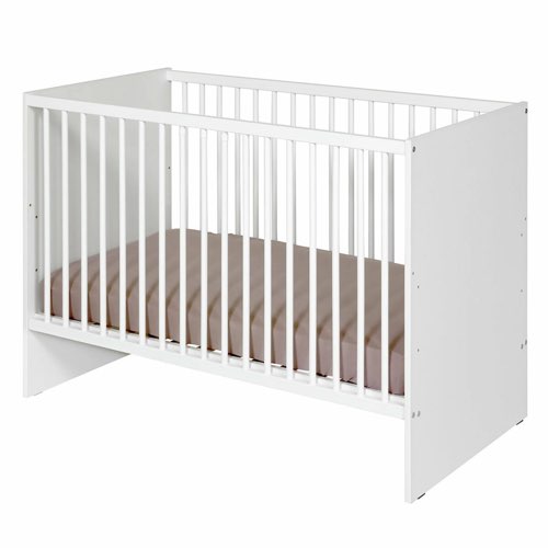 ou acheter lit bebe deco moderne pas cher Lit bébé 60x120 cm bois massif blanc