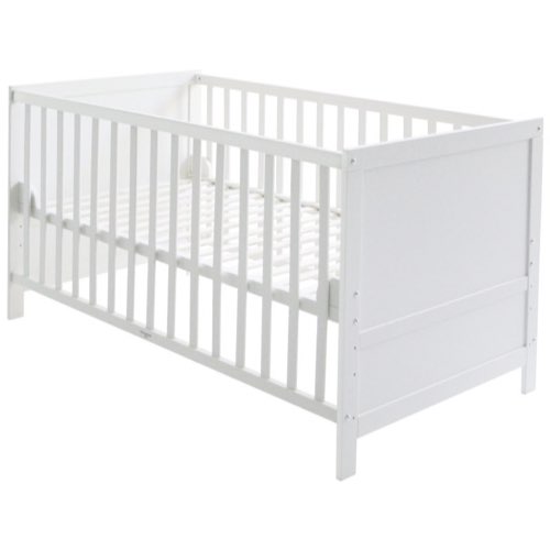 ou trouver lit bebe neutre pas cher ROBA Lit Bébé Évolutif 70x140 - Réglable en Hauteur - 3 Barreaux Coulissants - Bois Blanc