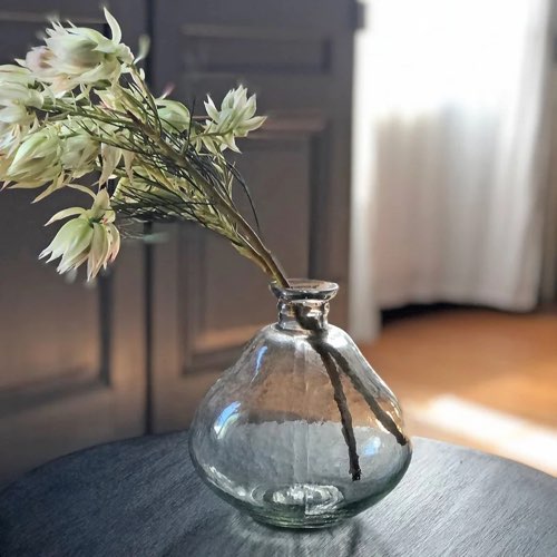 ou trouver soliflore pas cher Vase soliflore en verre bosselé