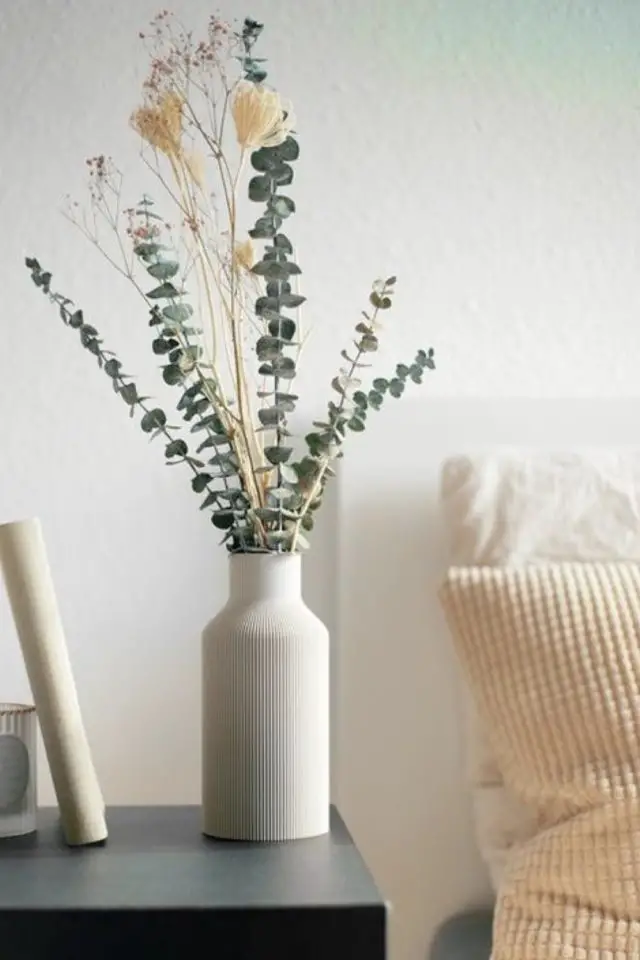 ou trouver vase cadeau deco herbe de pampa fleurs séchées décor slow living chambre à coucher