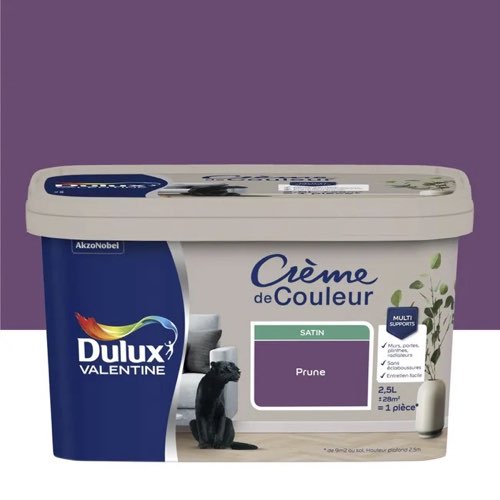 revetement mur couleur prune leroy merlin Peinture prune mur, boiserie Crème de couleur DULUX VALENTINE