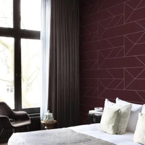 revetement mur couleur prune leroy merlin Papier peint intissé City Chic ligne prune