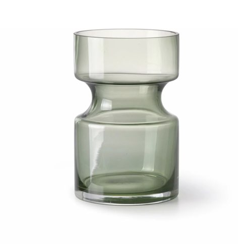 vase en verre design moderne Vase en verre vert 17 cm - HKliving