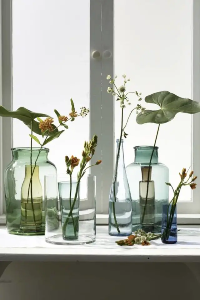 deco interieur materiau verre exemple vase coloré design éco-responsable