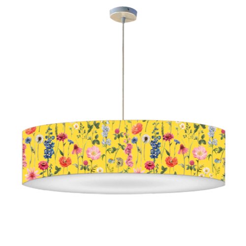 deco salon fleur maisons du monde Suspension fleur jaune acidulée Ø 60 x H 25