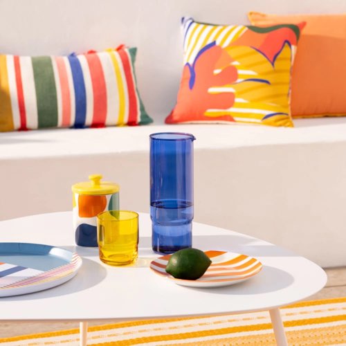 deco table printemps maisons du monde Gobelet en verre jaune - Lot de 6