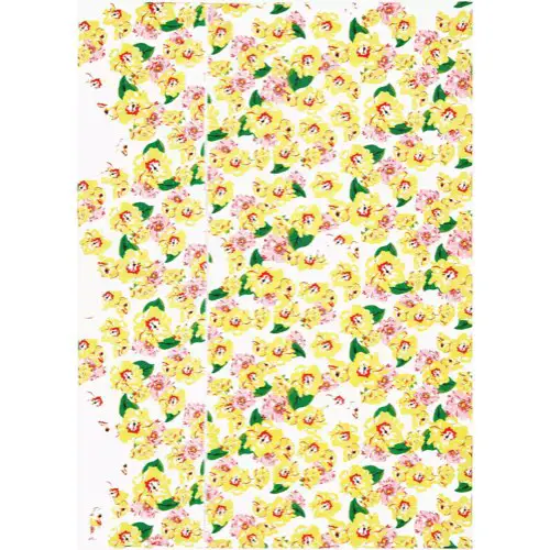 deco table printemps the cool republic Nappe en coton 150 x 220 cm fleur jaune