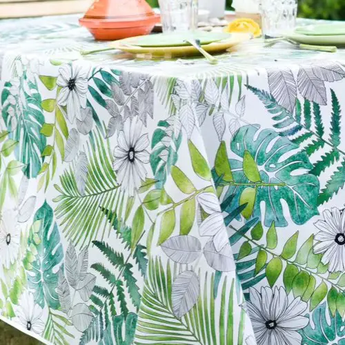 deco textile table printemps blancheporte Nappe toile cirée imprimé Tropical