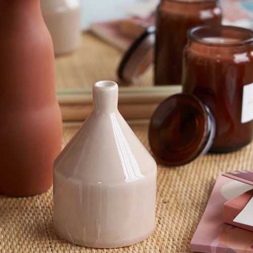 decoration printemps objets decoratifs la redoute Vase en céramique H16 cm couleur nude