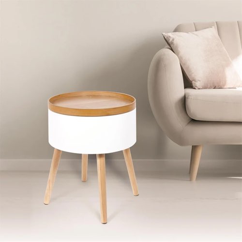 desencombrer maison rangement gain de place pratique Table coffre plateau bois salon séjour bout de canapé