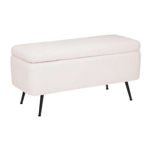 desencombrer maison rangement gain de place pratique Banc coffre Aurora 100x40 cm blanc