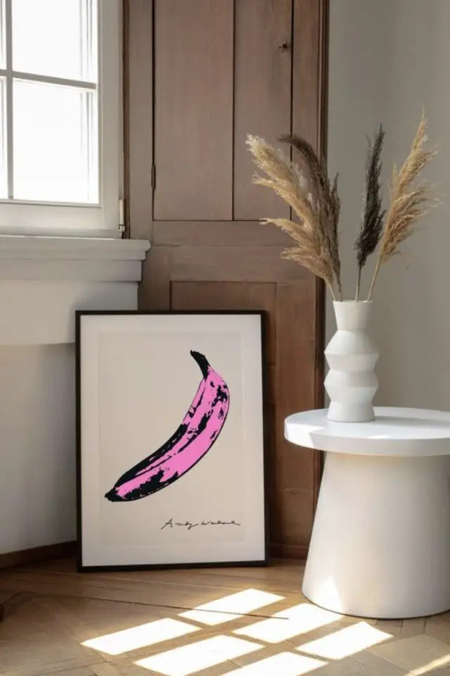 histoire design pop art decor musique rock banane symbole Warhol the velvet underground affiche encadrée