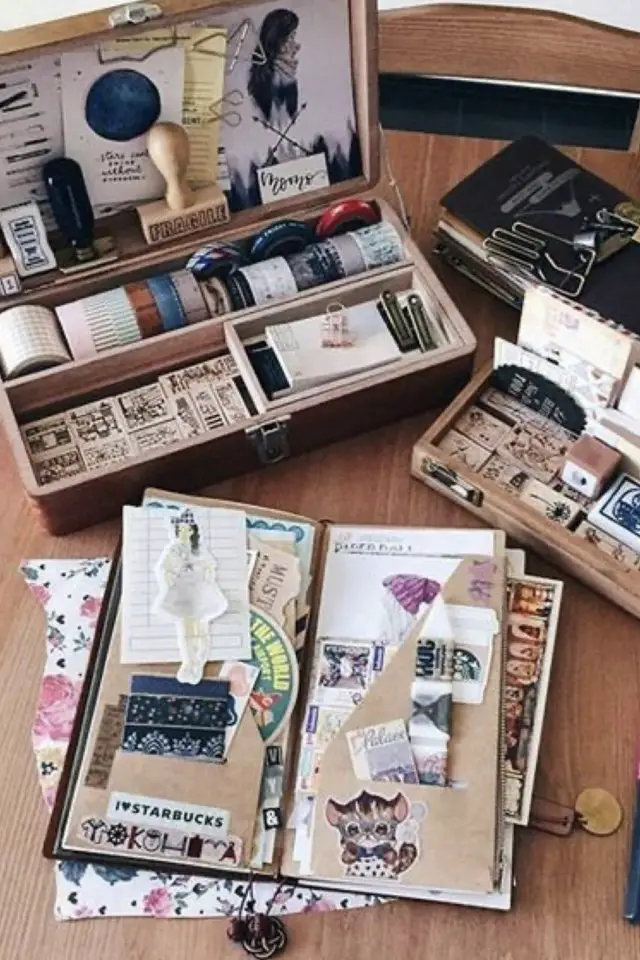 journal de voyage modele a copier scrapbooking idée collage compilation souvenirs
