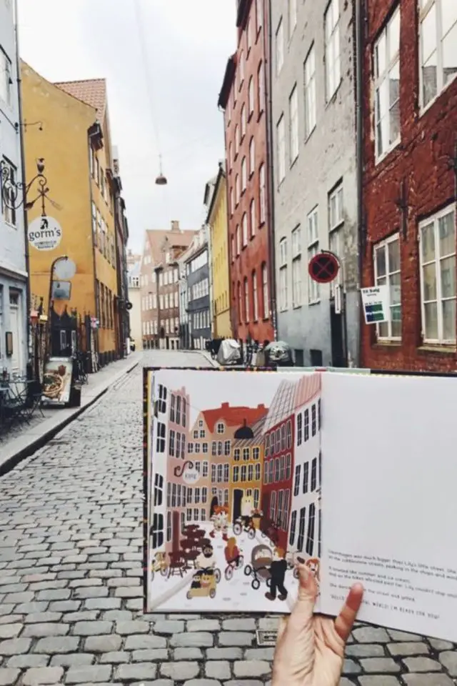journal de voyage modele a copier dessin paysage architecture rues couleurs peinture gouache