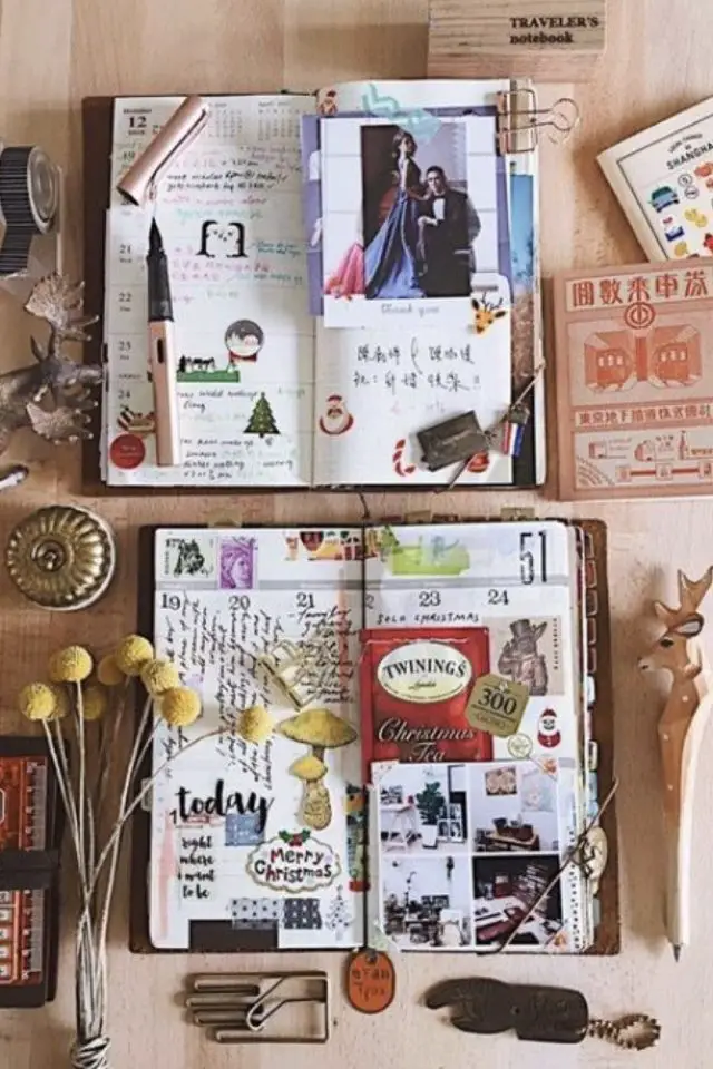 journal de voyage modele a copier collage souvenirs vacances à l'étranger texte activité créative