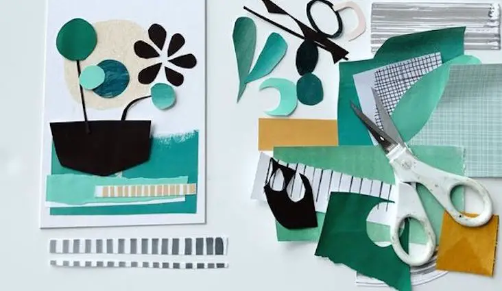 loisirs creatifs adulte debutant liste collage papier décor à encadrer