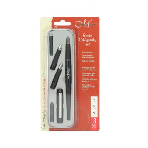 materiel et kit calligraphie Coffret Scribe Pen stylo +3 plumes