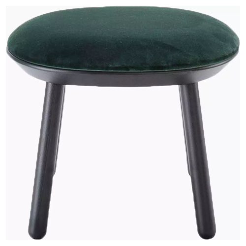 meuble deco design vert tendance Tabouret en velours vert émeraude