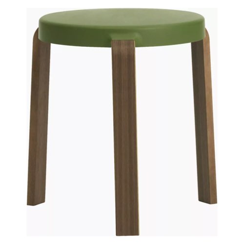 meuble deco design vert tendance Tabouret en noyer vert