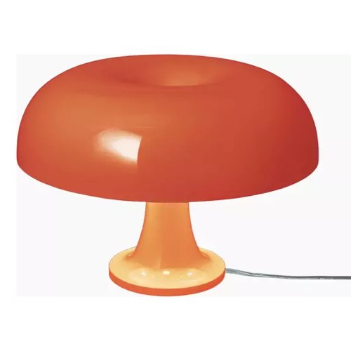 meuble deco eclectique design vintage hipstorique Lampe à poser orange années 70 rétro