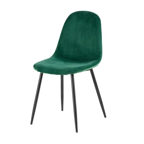 meuble deco vert franc emeraude maisons du monde Chaise style scandinave en velours vert sapin